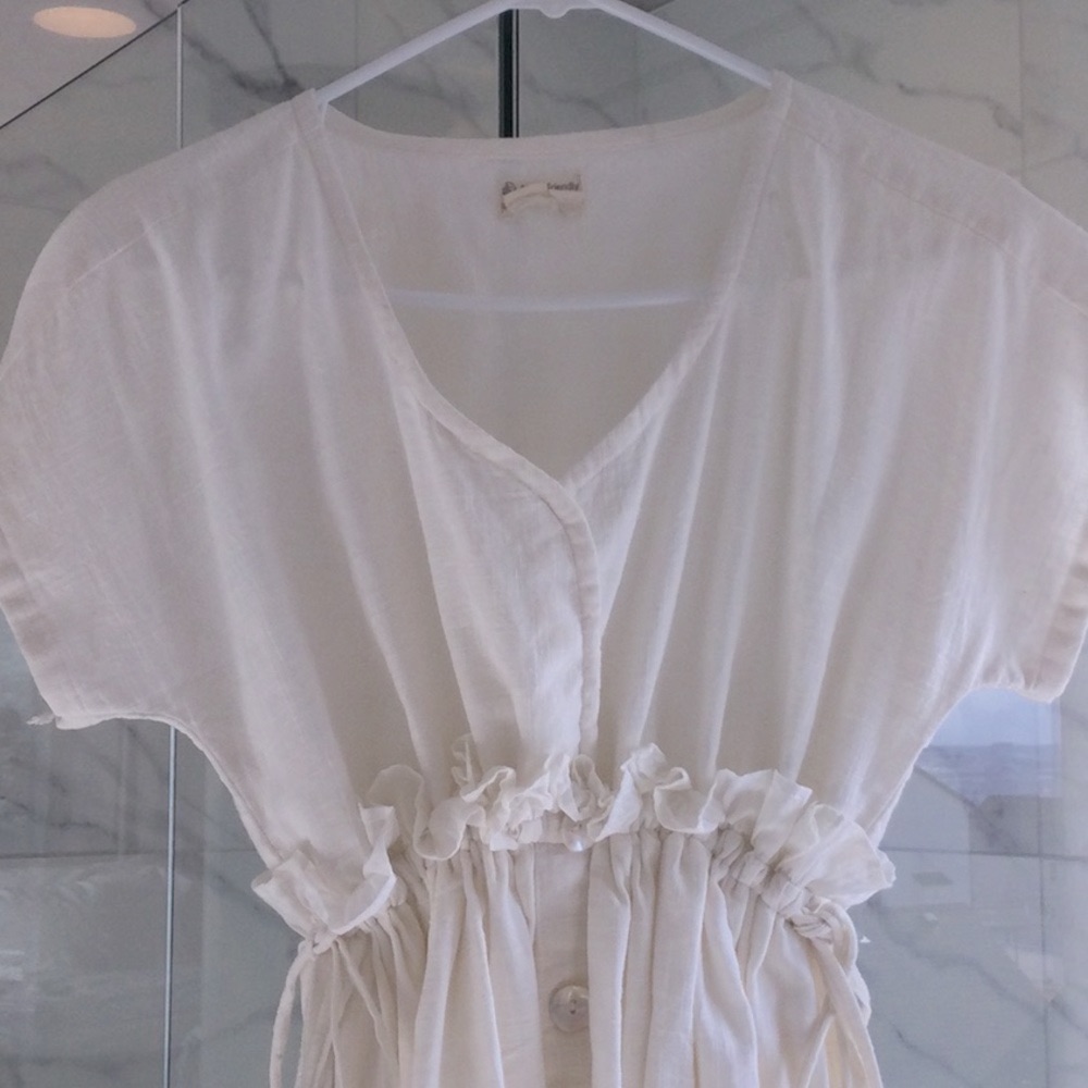 Seamsfriendly Boho Summer Gauze Cotton Button Down Dress Size S — image 4 of 8